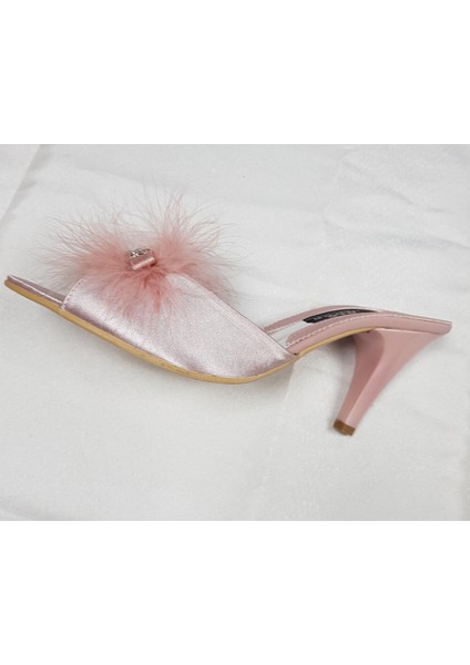 Taşlı Kaztüyü Taşlı Platform Bayan Terlik 215 modelleri