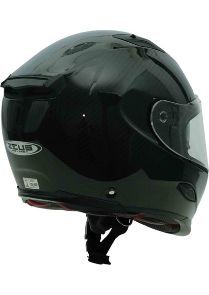 ZS-1800B Parlak Karbon Kapalı Kask