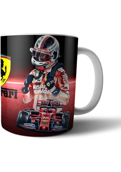 Charles Leclerc Formula 1 Ferrari Kupa Bardak Model 3