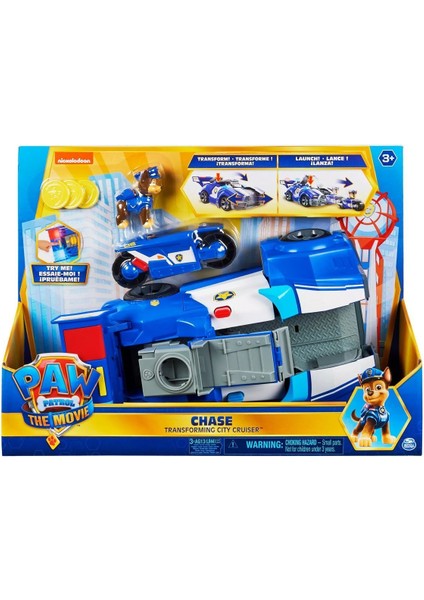 Paw Patrol, Chase'in 2si1 Arada Dönüşebilen Işıklı Şehir Aracı ve Sesli Motosikleti / Paw Patrol The Movie, Film Ürünü