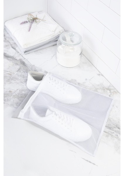 Gri Ayakkabı Yıkama Filesi