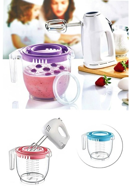 2200 ml Kapaklı Çırpma Mikser Kabı