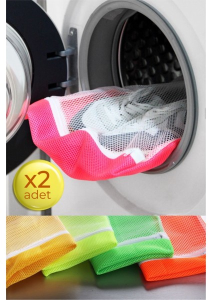 2 Adet Fermuarlı Ayakkabı Yıkama Filesi- 2 Adet