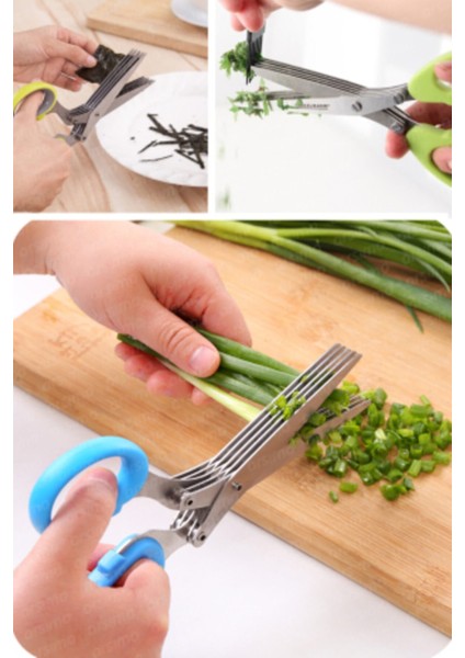 Çoklu Sebze Meyve Doğrama Makası Temizleme Fırçalı