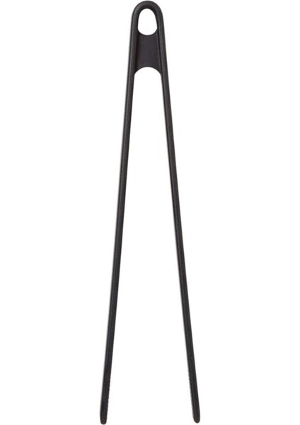 Silikon Kızartma Maşası Siyah 29 cm - Büyük Boy Komple Silikon Maşa Siyah