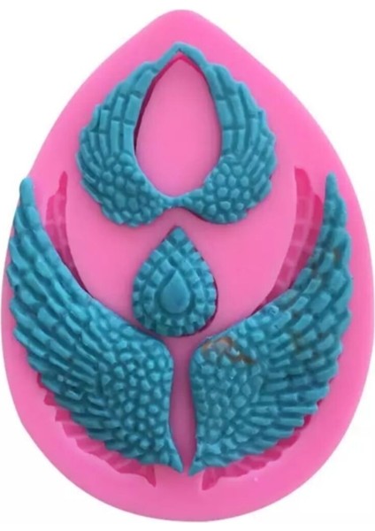 3lü Melek Kanadı Silikon Kalıp