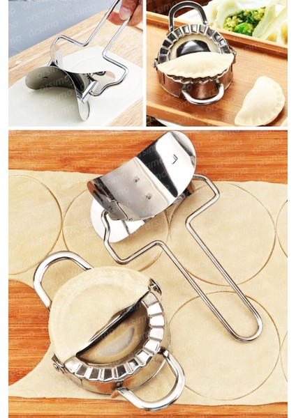 Paslanmaz Çelik Hamur Kesme Kapama Ramegaw Set | Mantı Çiğ Börek Poğaça Köfte Şekillendirme Set