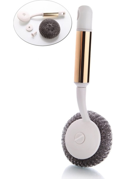 Akrilik Saplı Gold Telli Ovma Bulaşık Fırçası