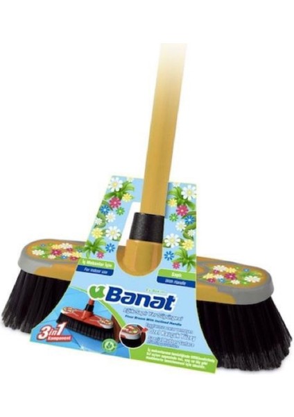 Bahar Tema Eğik Saplı Yer Süpürgesi