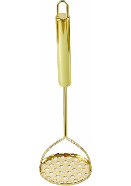 Lüx Metal Uzun Paslanmaz Gold Patates Ezici