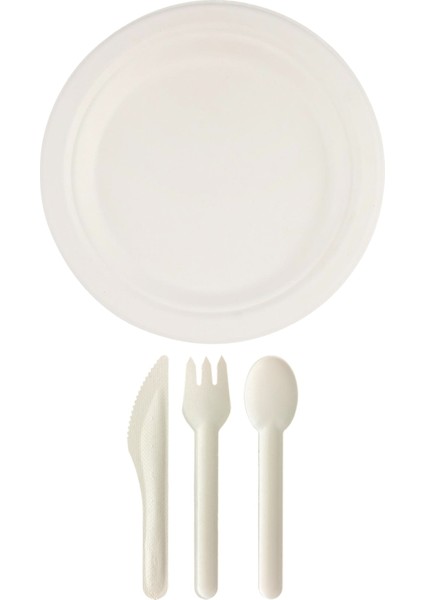 Doğa Dostu Ekolojik Karton Yemek Seti 10 Kişilik 22CM