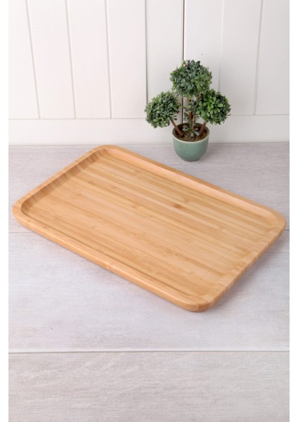 Bambu Lüx Dikdörtgen Büyük Servis-Sunum