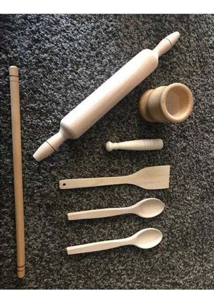 Ahşap Oklava Merdane Set