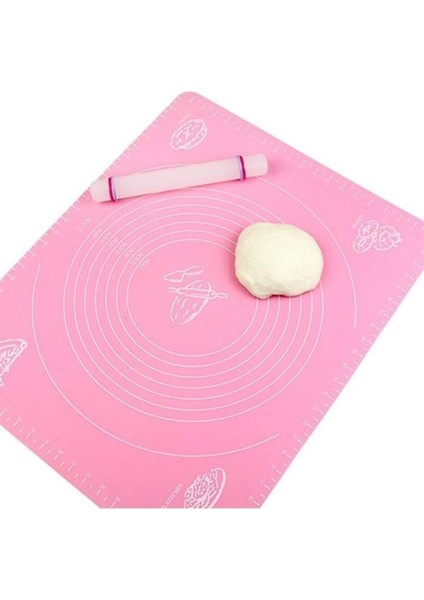 Silikon Hamur Açma Matı Pembe 40*50 cm