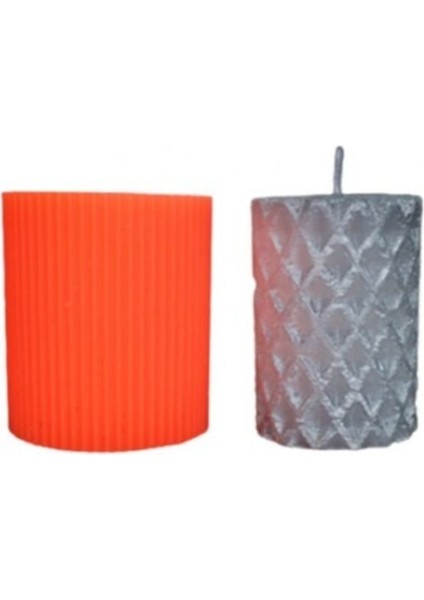 Petek Silindir Silikon Mum Kalıbı M 65