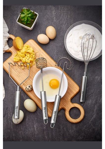 4 Lü 26 cm Metal Mutfak Çırpma Seti