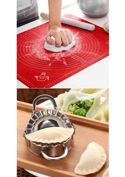 Silikon Hamur Açma Matı ve Mantı Ramegaw Çiğ Börek Kalıp