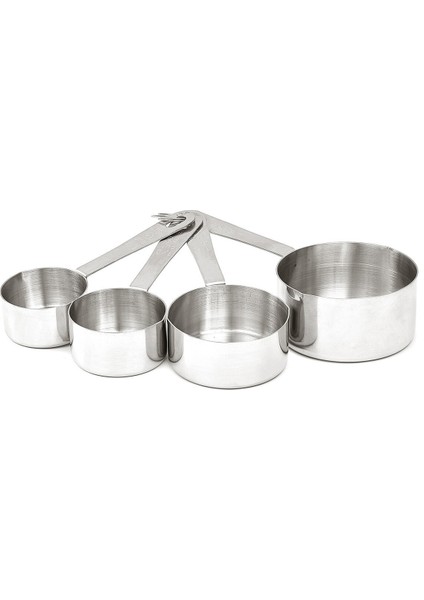 Ölçü Kabı, Paslanmaz Çelik, Ölçekli 4 Lü Set