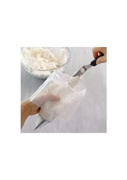10 Adet Büyük Ekstra Krema Sıkma Torbası 26X63CM (Duysuz)