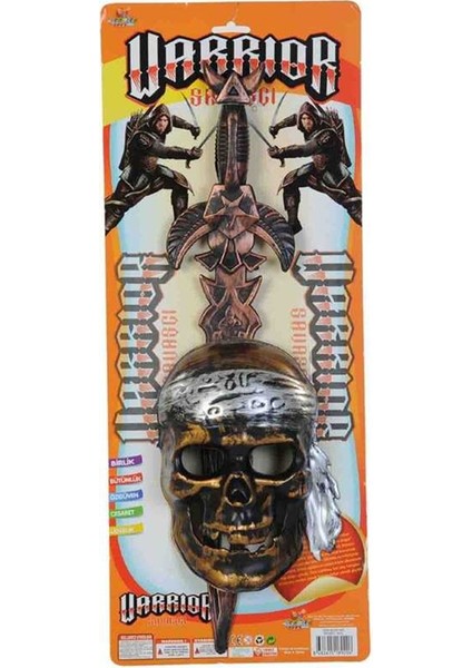 Kartela Kuru Kafa Maskeli Kılıç Set