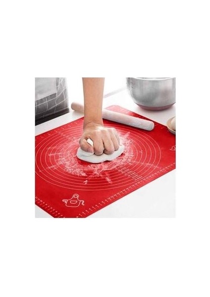 Silikon Ölçülü Çok Amaçlı Hamur Matı Örtüsü