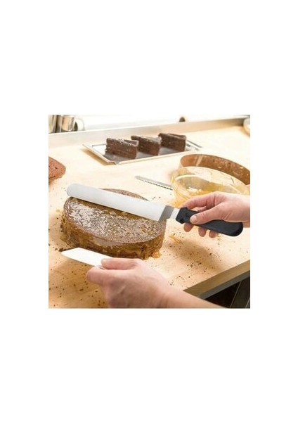 Eğik Pasta Sıvama Spatulası Metal 33 cm