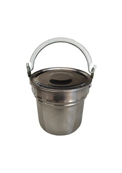 Çelik Bakraç 3 Litre Kapasite Metal Saplı Otantik
