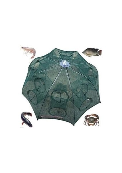 Balık Tuzağı 16 Cepli Büyük Boy Balık Yakalama Filesi Balık Ağı