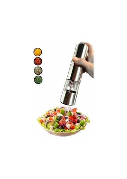 Pilli Işıklı Baharat Değirmeni