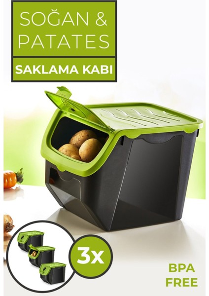 Soğan & Patates Saklama Kabı 3'lü fiyatları