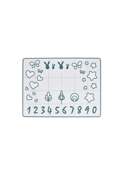 Baktradıtıon Hamur Açma Matı, Beyaz-Turkuaz ( 61X46 cm )