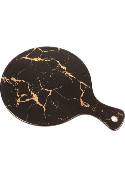 Siyah Yuvarlak Porselen Sunum Tabak 26X36CM fiyatları