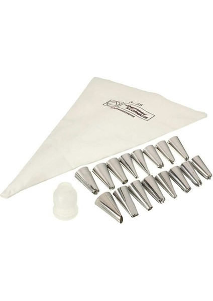 Koton Krema Sıkma Torbası 18'li 16 Farklı Çelik Uç Kumaş Sıkma Pompası fiyatları