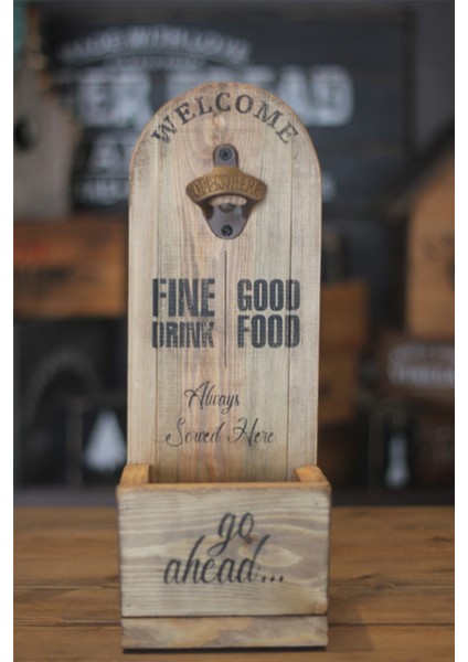 Ahşap Duvara Monte Vintage Şişe Açacağı fiyatları