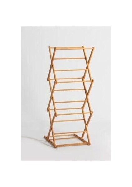 Katlanır Pratik Ahşap 3 Kademeli Kurutmalık