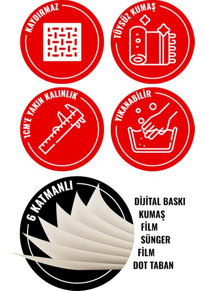 Yolluk Gri Kaymaz Kesme Yıkanabilir Ince Dijital Baskı Koridor Halısı