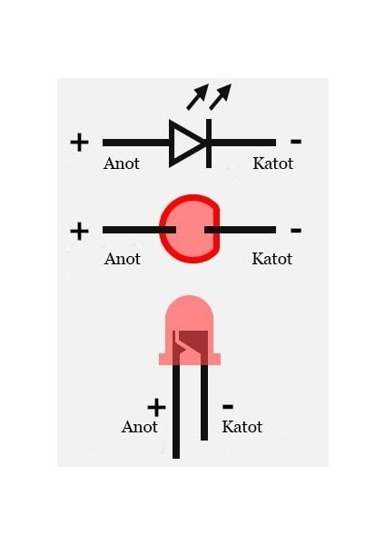 10 Adet 5mm Beyaz LED modelleri