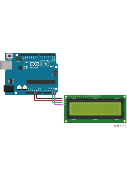 2X16 LCD Ekran I2C Modüllü