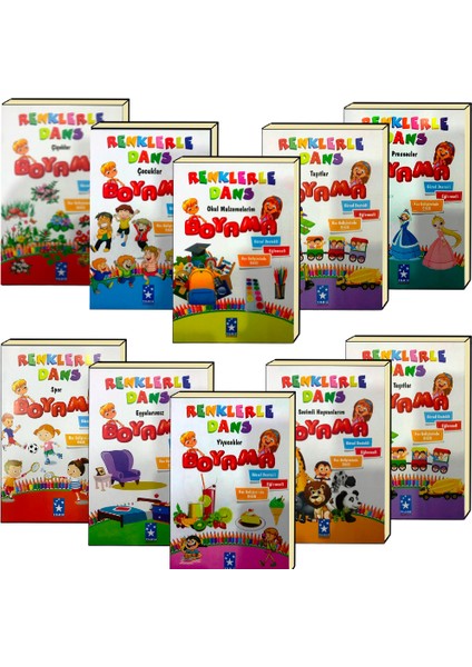 3-6 Yaşa Uygun Renkli Dünyam Boyamalar+Pastel Boya