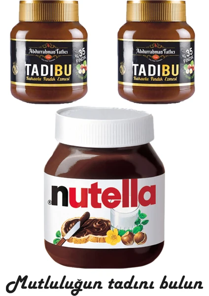 Abdurrahman Tatlıcı Tadıbu 2 x 330 gr + Nutella 750 gr