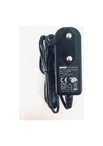 12 Volt 1 Amper Moso Plastik Kasa Adaptör