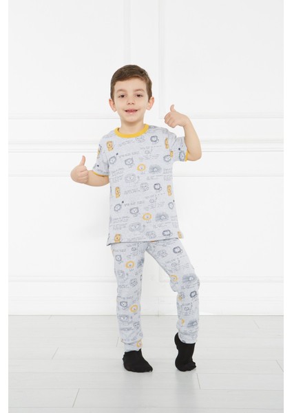 Aslan Desenli Pijama Takımı Gecelik Erkek Çocuk