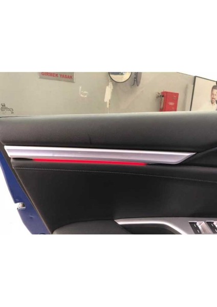 Honda Civic Fc5 2016-2020 Kapı Iç Çıta Ambians 2 Parça Kırmızı