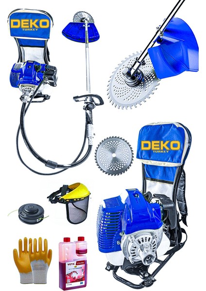 Turbo Motor 2zamanlı Sırt Tipi Tırpan Makinesi Çayır Ot Çalı Çim Biçme 63CC 7.9hp +Disk Eldiven Yağ fiyatları