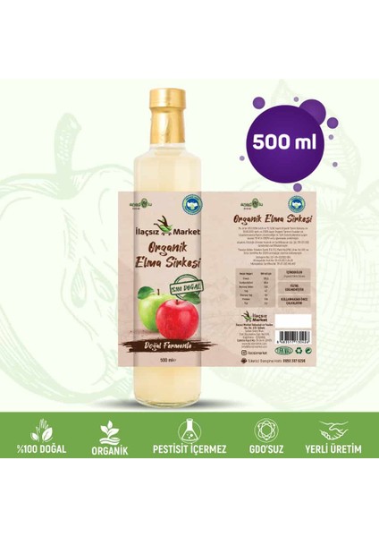 Organik Elma Sirkesi / 500 ml