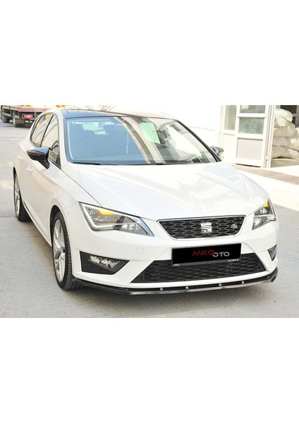 Seat Leon Mk3 Fr Basic Ön Lip Piona Black 2012 - 2016 Abs Plastik