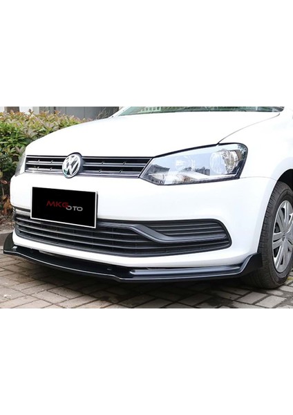 Vw Polo Mk5 Kulaklı Ön Lip 3 Prç Piona Black 2009 - 2017