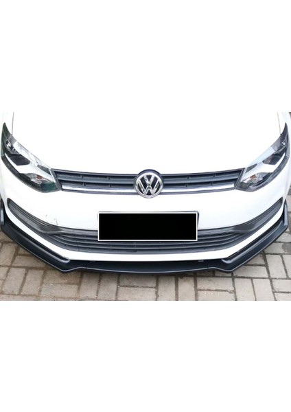 Vw Polo Mk5 Kulaklı Ön Lip 3 Prç Piona Black 2009 - 2017 modelleri