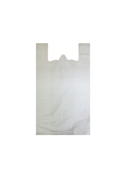 Beyaz Hışır Atlet Poşet, 10'lu Market Alışveriş Poşet Mini Boy Baskısız Poşet 10 kg