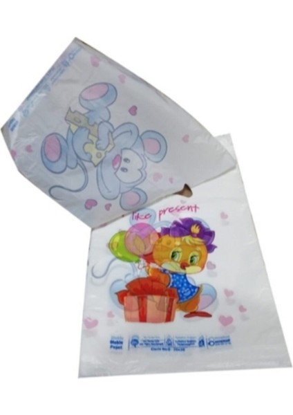 Baskılı Blok Poşet Beyaz Blok Poşet Kırtasiye Poşet Eczane Poşet 26X38CM (No:2) 100 Adet modelleri